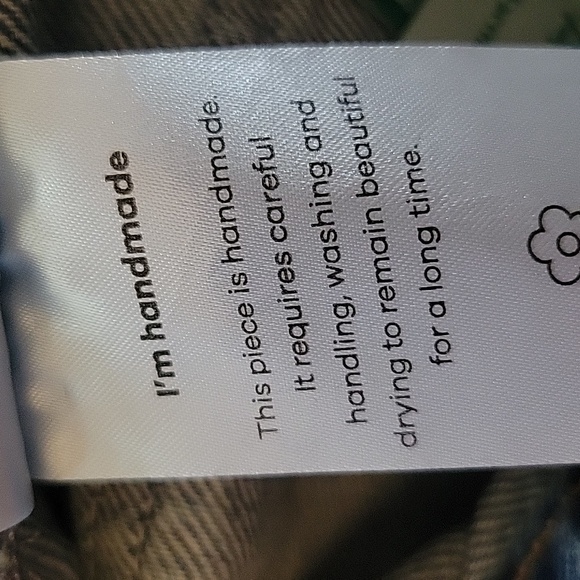 Farm Rio Crocheted Panel Denim Jean Shorts High Rise Waist Anthropologie 23 - Picture 14 of 16